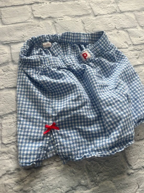 Pigeon Said Please Blue Gingham Women's Lounge Shorts - Picture 5 of 7
